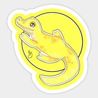 Yellow Crocodile Sticker